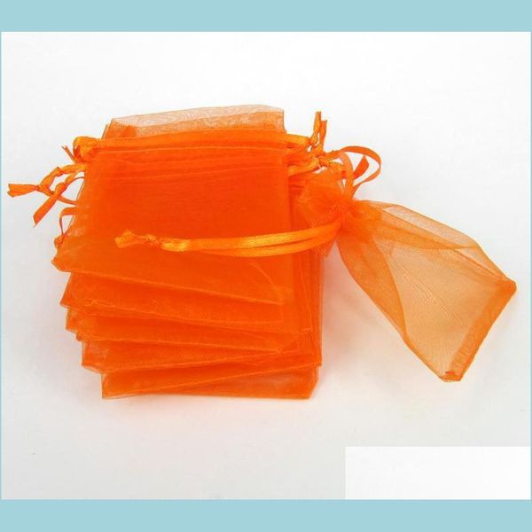 

jewelry pouches bags 15 colors fashion quality transparent yarn material jewelry gift bag size 7x9cm 100pcs/lot drop de dhseller2010 dhgy9, Pink;blue