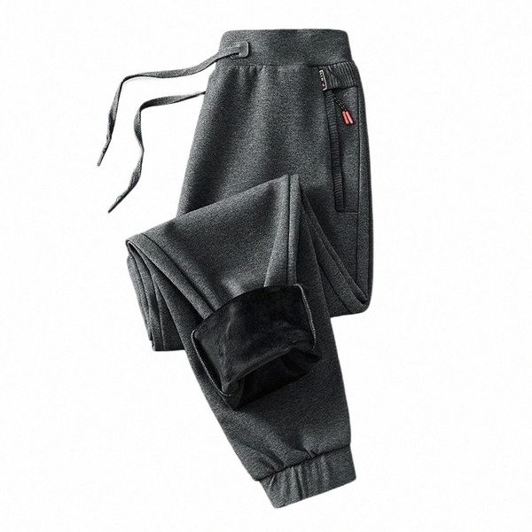 

men's pants men's pants 2022 winter warm men fitness sportswear tracksuit bottoms skinny sweatpants trousers track mens joggers m-, Black