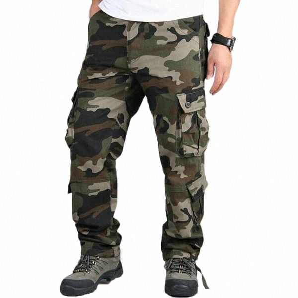

men's pants men's pants men casual camo cargo trousers camouflage military hip hop joggers streetwear fashion urban overalls tacti, Black