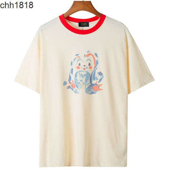 

new loose little monster graffiti print short sleeve t-shirt women's round neck top, White