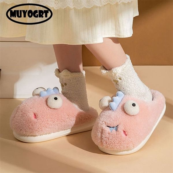 

slippers cute animal slipper for women fashion kawaii fluffy winter warm slipper couples cartoon milk cow house slides furry funny shoes 220, Black