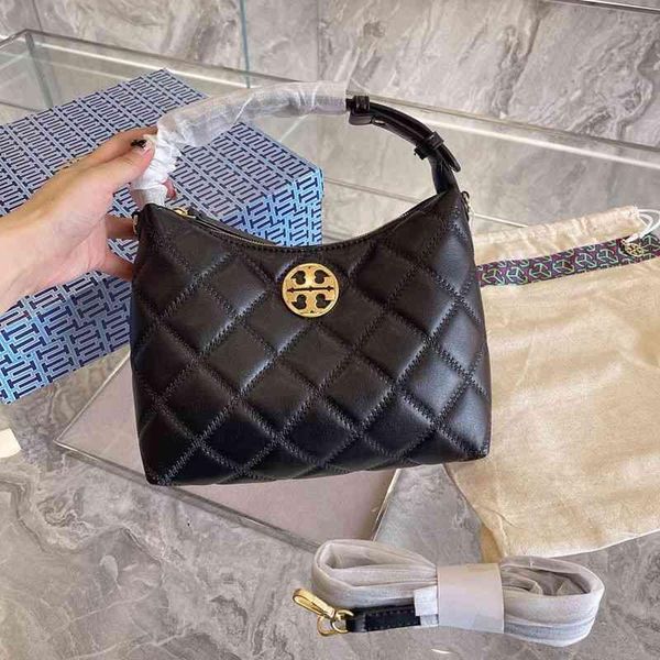 

2022 t0ry s designer handbags women's bag willa armpit bag retro single small xiangfeng lingge cowhide handbag shoulder tories burchs f