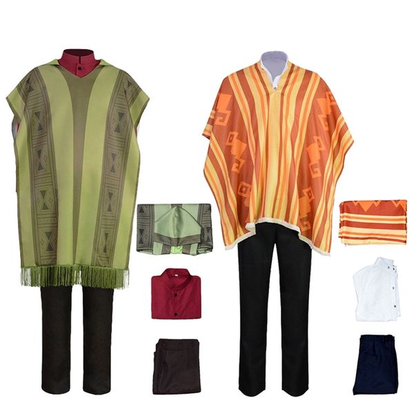 

family matching outfits cosplay bruno camilo cosplay charm clothing set encanto costume for father mother and kids halloween children girls, Blue