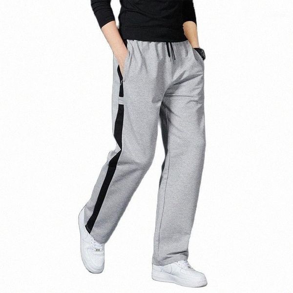 

men's pants men loose sport running stripe sweatpants fitness training pants mens straight trousers tracksuit jogging sportswear men&#0, Black