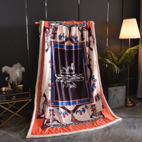 

designer cashmere wool carriage pattern blanket travel sofa throw blankets ht1776