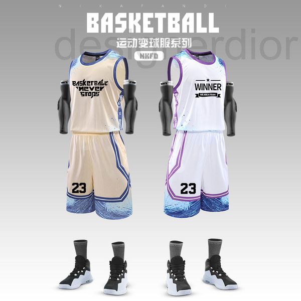 

basketball sets designer suit men's group purchase sports training trend team fashion vest jersey loose student match kkt3, Black;red