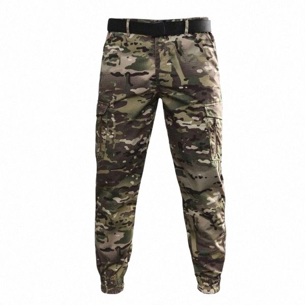 

men's pants men's pants multicam tactical cargo men summer waterproof ankle length skinny pencil casual camouflage military trouse, Black