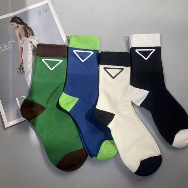 

textile ins men women designer socks brand triangle casual long socks sports sock cotton comfortable breathable stockings for spring autumn