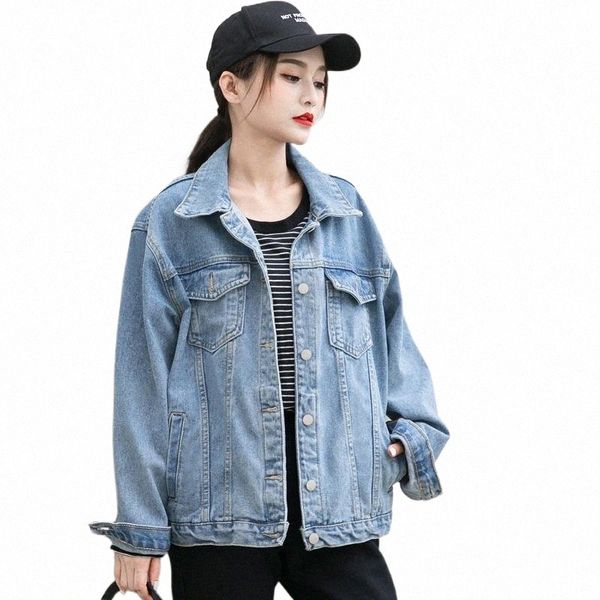 

women's jackets women's jackets 2022 spring autumn women denim jacket harajuku loose casual jean long sleeve single-breasted ladie, Black;brown