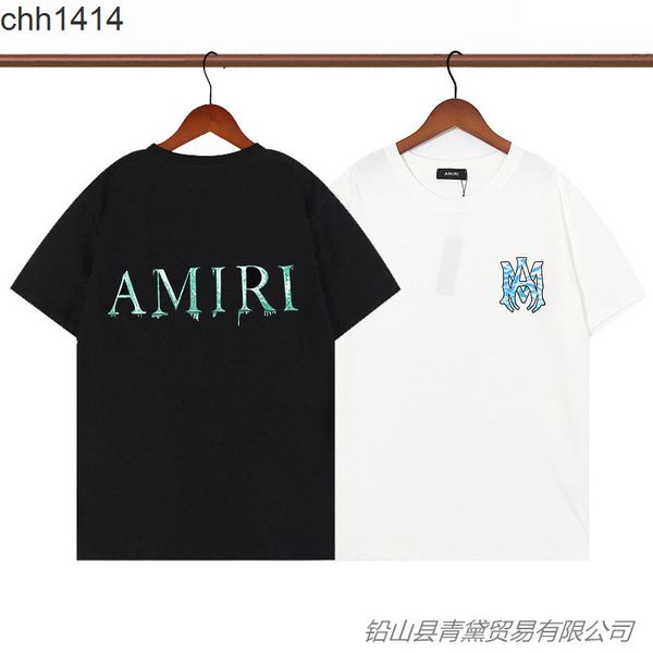 

2022 spring and summer new alphabet front and back printed short sleeve 220g fine sulfur cotton loose t-shirt, White;black