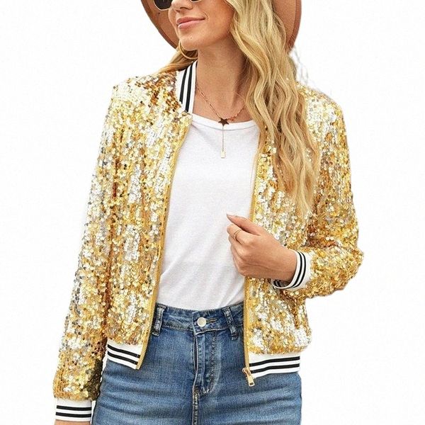 

women's jackets women's jackets women sequin glitter long sleeve coats elegant spring outwear office ladies solid streetwear f27z#, Black;brown