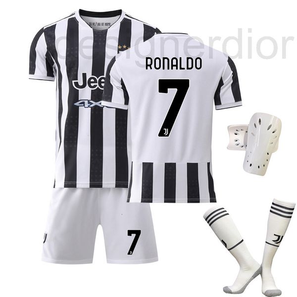 

soccer sets/tracksuits designer jersey 2122 new set children's no. 7 ronaldo football shirt 10 dibala team, Black