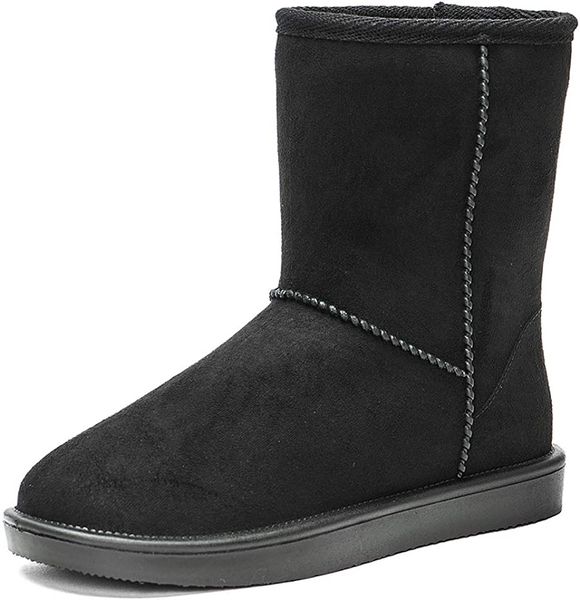 

black ladies classic waterproof snow boots fashion winter mid boots