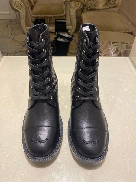 

shoes designer version handmade 2022ss calf leather boots, Black
