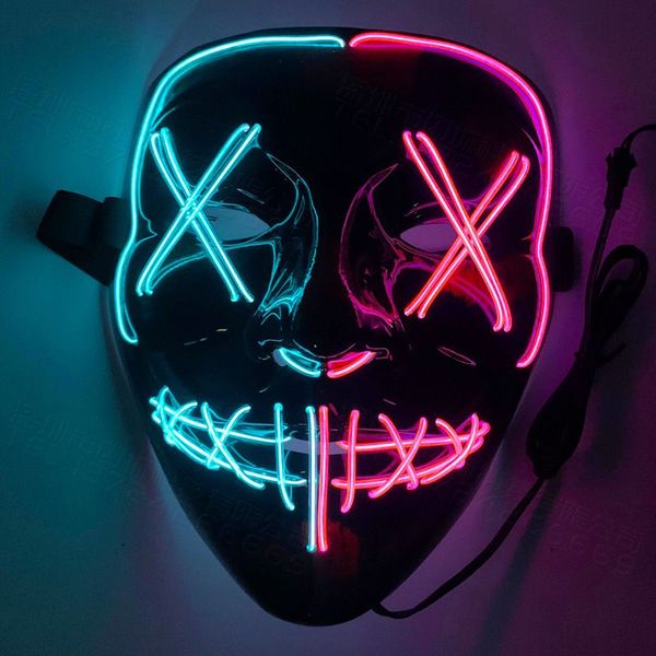 

scary halloween masks glow neon mask costume mask neons masque necktie glowing in the dark led masques masquerade