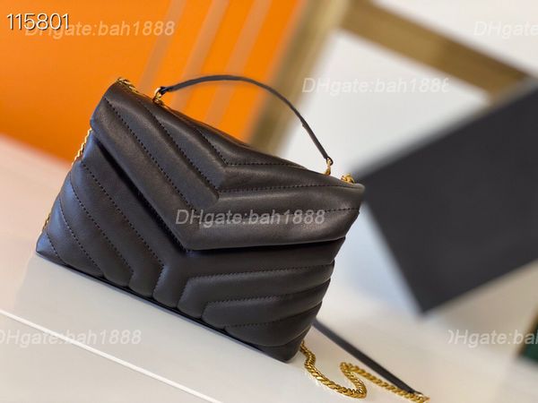 

designer women's bag flap chain leather large capacity handbag 25cm upgraded chip version quilted messenger bag 459749-1 diagonal bags