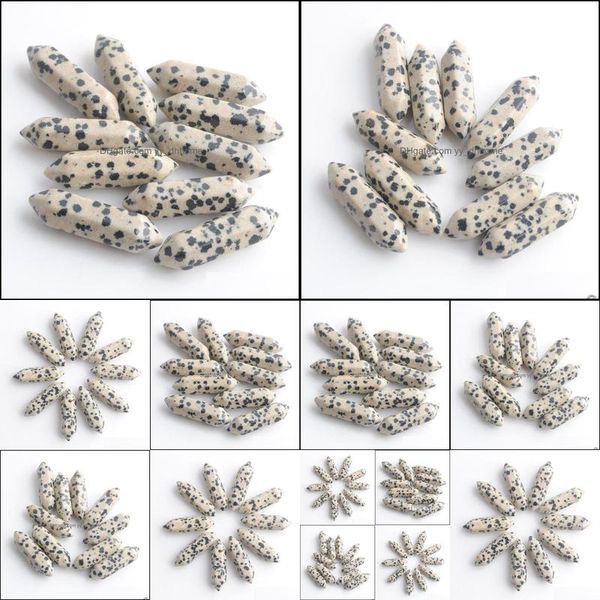 

loose gemstones 30x8mm hexagonal pillar gemstones chakra no hole jaspers stones beads natural stone for women men fashion je yydhhome dhg4w, Black