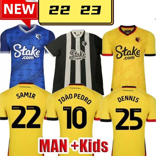 

22 23 joao pedro cathcart soccer jerseys 2022 2023kayembe sema sierralta kabasele gosling manaj sarr cleverley bachmann man kids football ki, Black