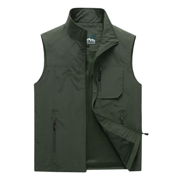 

men's vests autumn mens sleeveless spring summer casual travels outdoors thin big size waistcoat men clothes 220913, Black;white