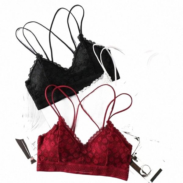 

bras bras no rims cross beauty back bralette lace gather underwear breasts lingerie bra c5ps#, Red;black