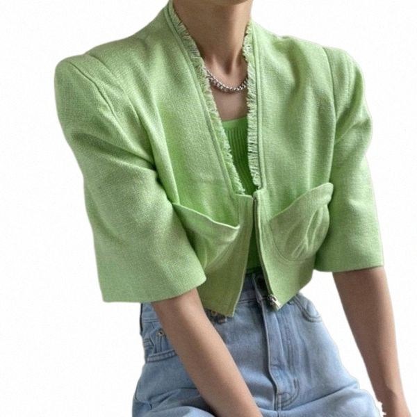 

women's jackets women's jackets ins vintage korean tassel short tweed jacket coat women casual thin crop fashion zipper streetwear, Black;brown