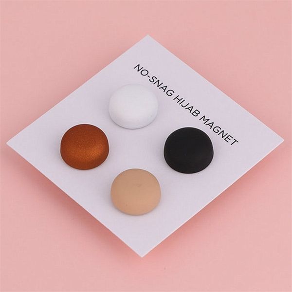 

pins brooches 4pcsset strong metal plating magnetic hijab clip safe luxury accessory no hole magnet for muslim scarf 220913, Gray