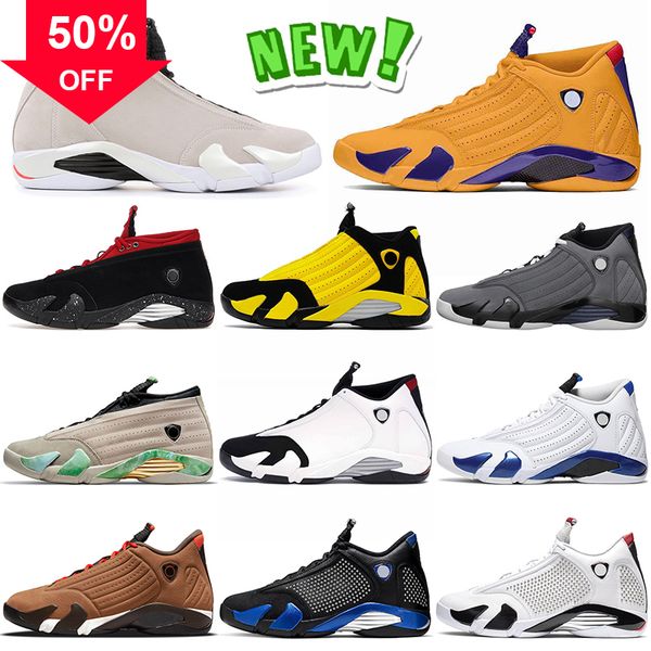 

wholesale new jumpman 14 14s mens basketball shoes high og sneakers university gold desert sand red lipstick black yellow light graphite