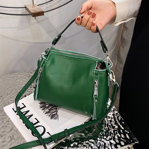 

evening bags 100% genuine leather women handbags cowhide women shoulder bag fashion luxury ladies messenger bags female tote bag 220913