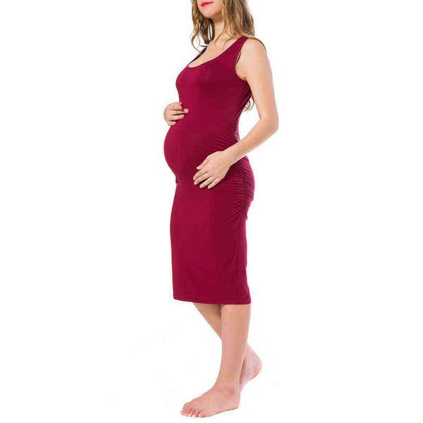 

sleep lounge & maternity sleeveless dress pregnant women j220823, White