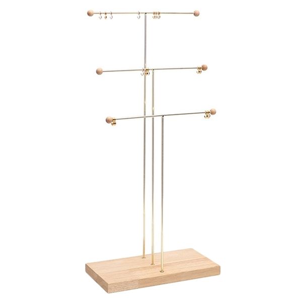

jewelry boxes metal 3 tier tablebracelet necklace organizer display tree holder 220912, Black;white