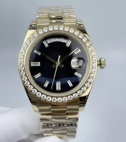 

watches children's diamond gold mechanical automatic 41mm ladies stainless steel bracelet casu, Slivery;black