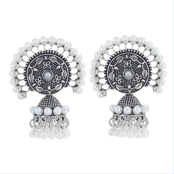 

dangle chandelier dangle chandelier oxidized sier color metal drop earrings for women boho big geometric pearl statement earring p dhdxv, Silver