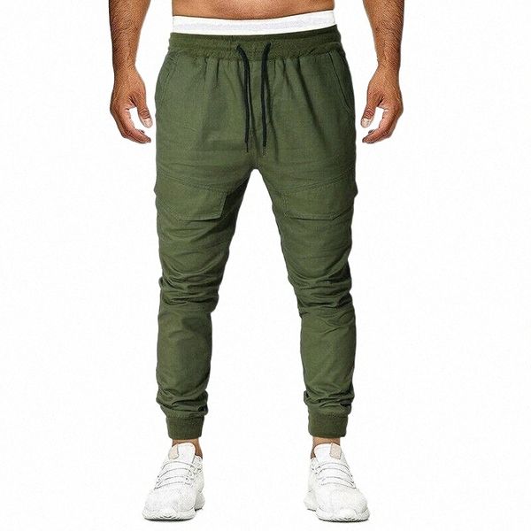 

men's pants m-xxxl plus size brand mens print beam foot pants active joggers pencil men hip hop sweatpants multi-pocket overalls men&#0, Black