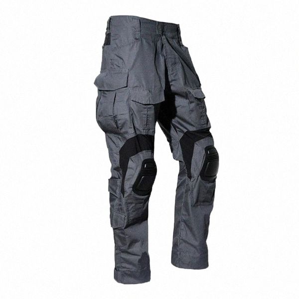 

men's pants men's pants tactical camouflage military us army cargo work clothing combat uniform paintball multi pockets clothes kn, Black