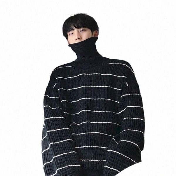 

men's sweaters men's sweaters warm autumn winter turtleneck sweater long-sleeved men loose oversize korean japanese handsome versi, White;black