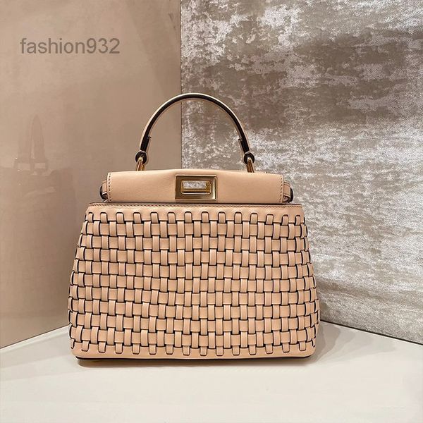 

evening bags woven handbags shoulder bag crossbody tote bags women classic twist lock interior compartment pouch metal hardware