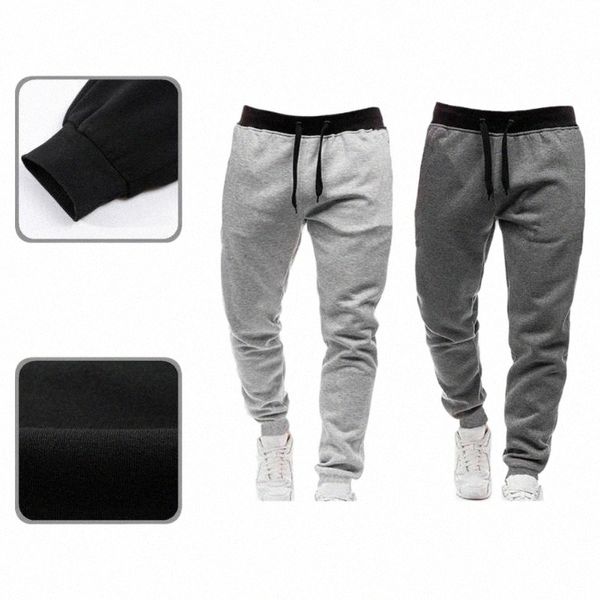 

men's pants men's pants trousers male men bottoms soft stylish windproof contrast color y1pc#, Black