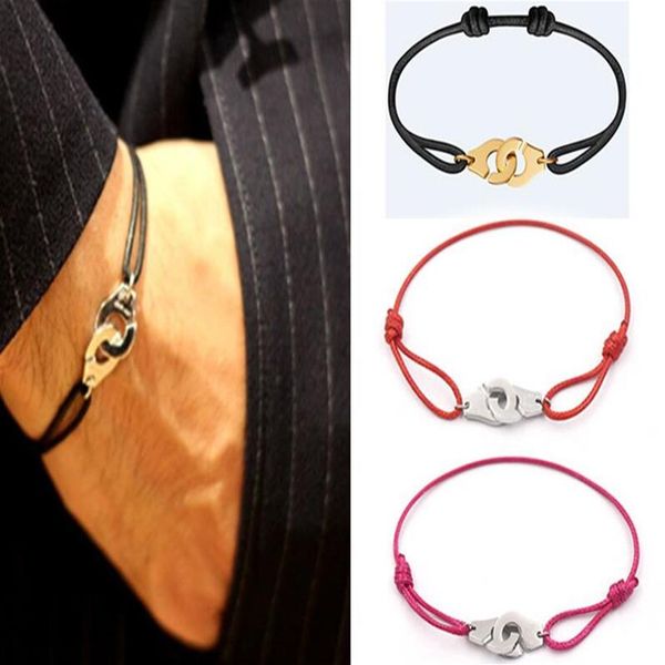

france famous jewelry dinh van bracelet for women 925 sterling silver rope handcuff bracelet menottes252w, Black