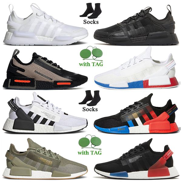 

nmds1 mens trainers nmds running shoes with socks 2022 nmd r1 v2 v3 edition 1 white dazzle camo black blue paris legacy green speckled white