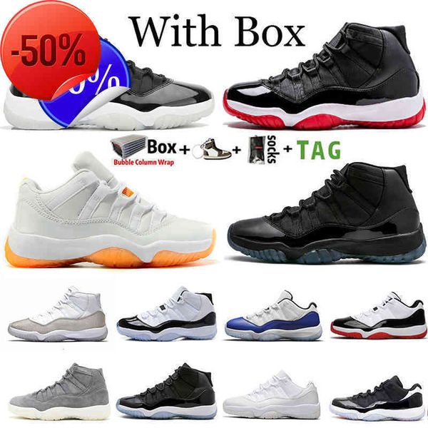

boots 2023 arrival high low mens basketball shoes jumpman 11 11s 25th anniversary concord bred gamma blue citrus space jam women sneakers, Black
