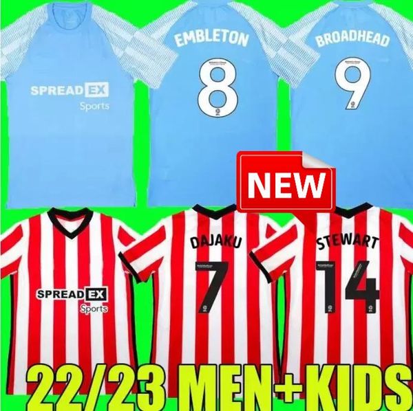 

22 23 dajaku broadhead soccer jerseys home away 2022 2023camiseta de futbol embletongooch o'nien pritchard stewart clarke football shir, Black