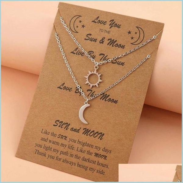 

pendant necklaces charm moon sun pendant necklace stainless steel hollow butterfly heart pendants link chain couple for dhseller2010 dhm74, Silver