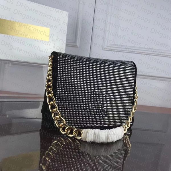 

designer women bag shoulder bag large capacity frosted cowhide medusa inset diamond design fashion 2022 crossbody bag chain luxury clamshell