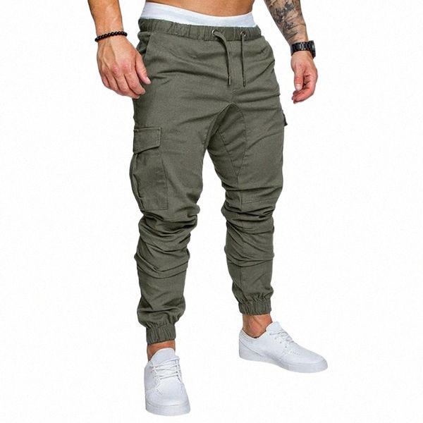 

men's pants men's pants 2022oversized mens cargo joggers sweatpants casual male sportswear solid multi-pocket trousers pantalones, Black