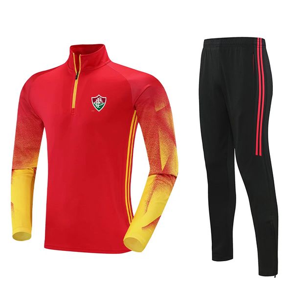 

fluminense fc men's tracksuit polyester leisure jacket soccer jersey training gym suit outdoor sportswear jogging wear, Gray