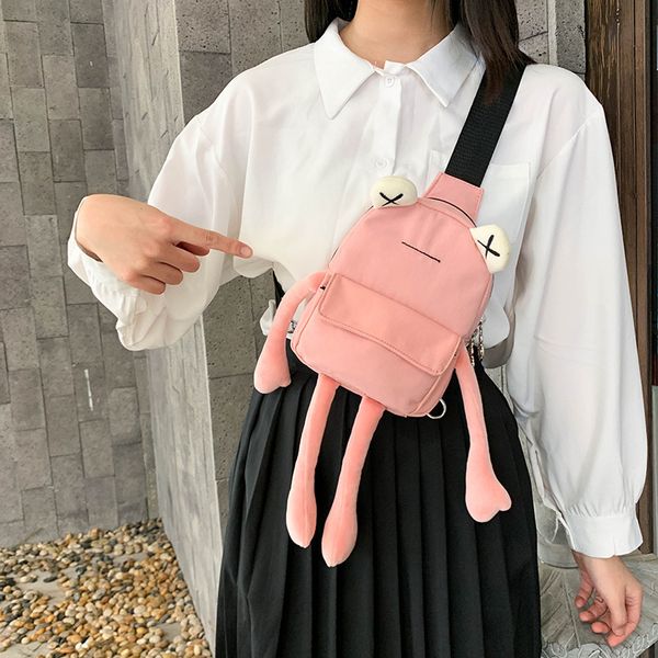 

evening bags personality girl small cartoon cute frog casual messenger chest shoulder crossbody nylon women 220913