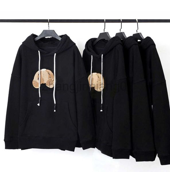 

designer palms hoodie luxury oversized vintage fashion brands broken bear sweatshirt bear trendy sweater style mens and womens angels jacket, Black