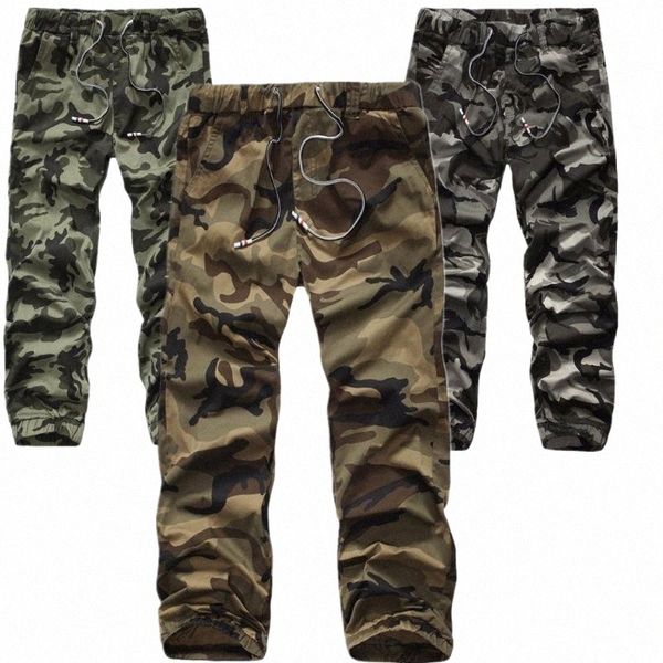 

men's pants arrival seasons style mens cotton elastic camouflage pants fashion casual loose tooling brigad trousers large size28-38 men, Black