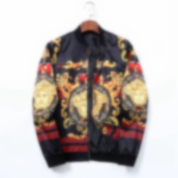 

designer autumn winter men's bomber jacket zip jacket casual street hip hop pilot baseball, Black;brown