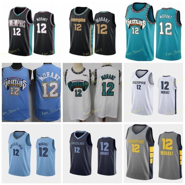 

city earned edition ja 12 morant basketball jerseys edition men stitched size s-3xl278b, Black